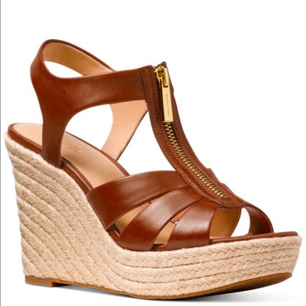 MICHAEL KORS Berkley Platform Wedge Sandals 10